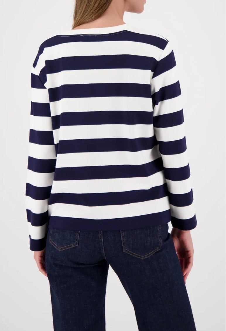 MONARI SWEATER STYLE 410080 COLOUR MARINE STRIPED