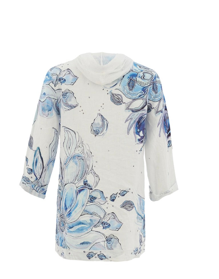DOLCEZZA LONG LENGTH HOODED SHIRT STYLE 26656 COLOUR AS SHOWN