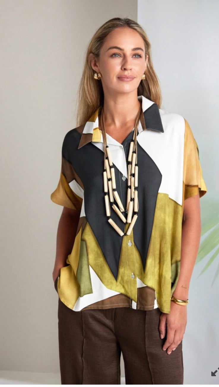 NAYA GRAPHIC TOP STYKE NAS26152 COLOUR MULTI