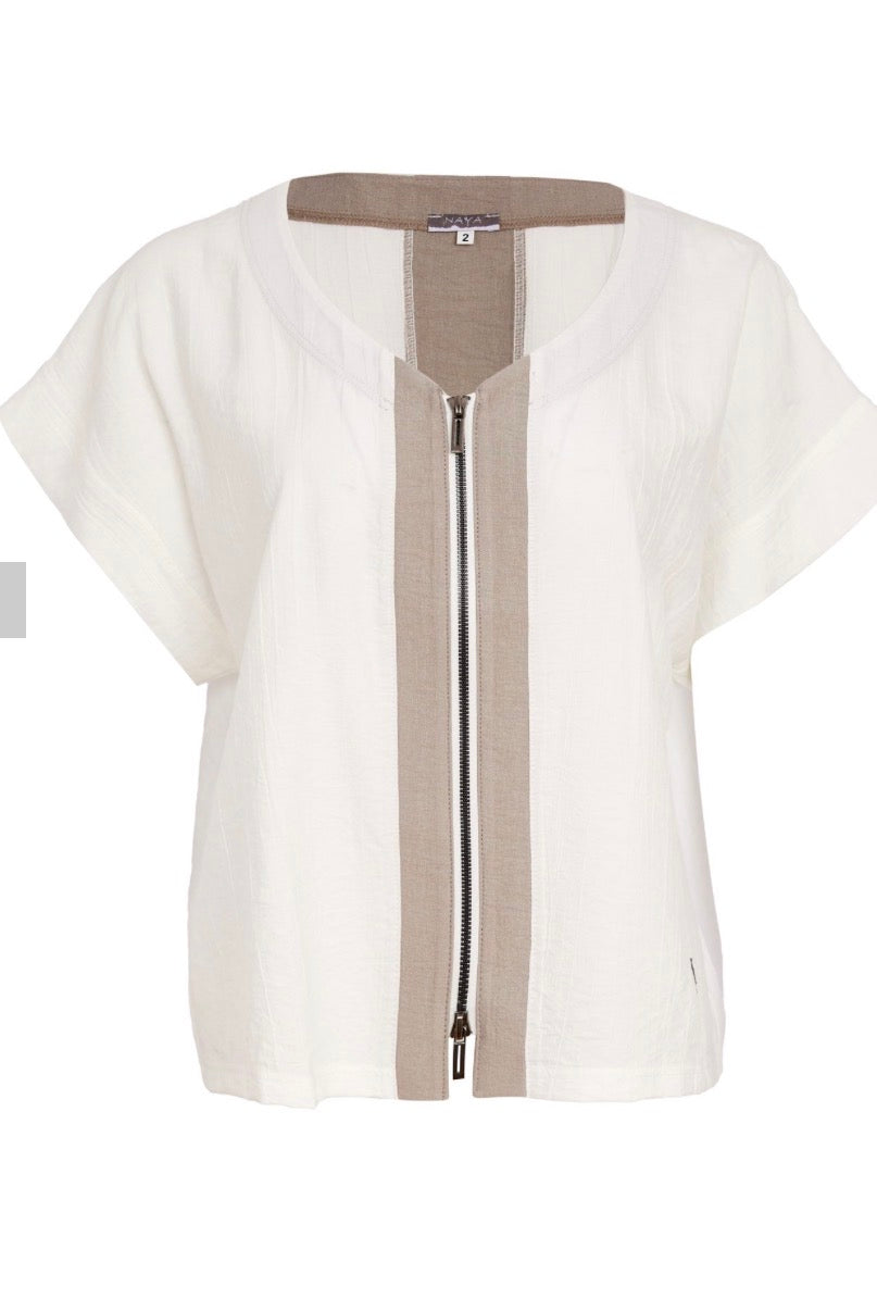 NAYA SHORT JACKET STYLE NAS26159 COLOUR PEBBLE