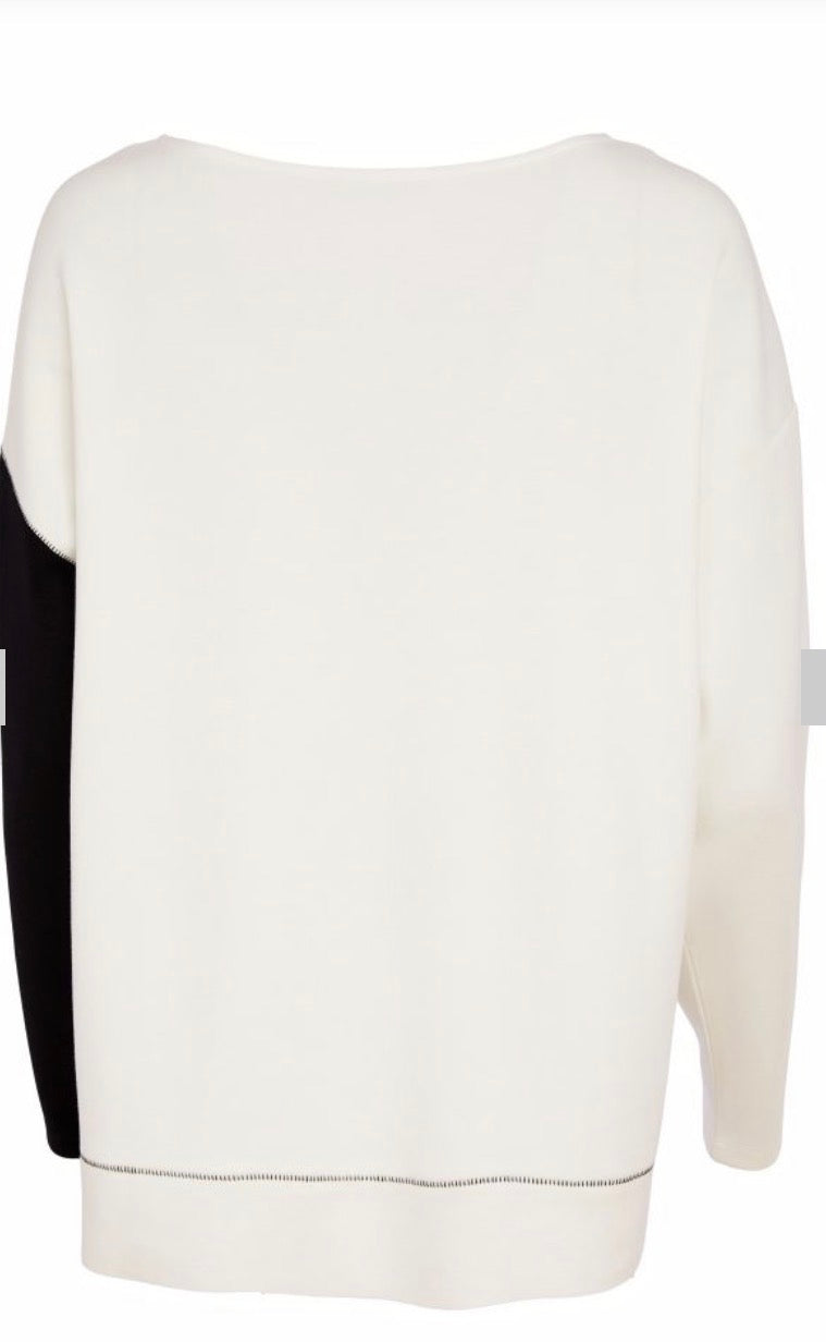 NAYA SWEATSHIRT STYLE NAS26228 COLOUR BLACK/OFF WHITE