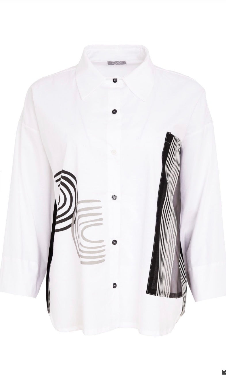 NAYA SHIRT STYLE NAS26256 COLOUR WHITE /BLACK