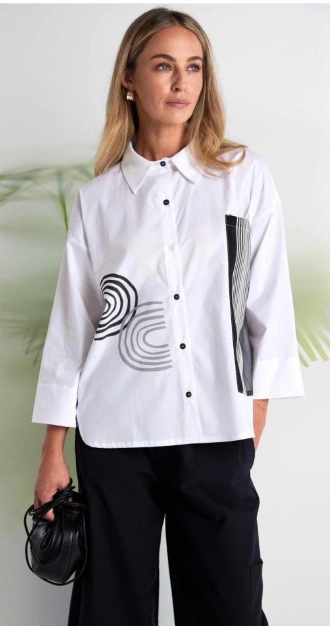 NAYA SHIRT STYLE NAS26256 COLOUR WHITE /BLACK