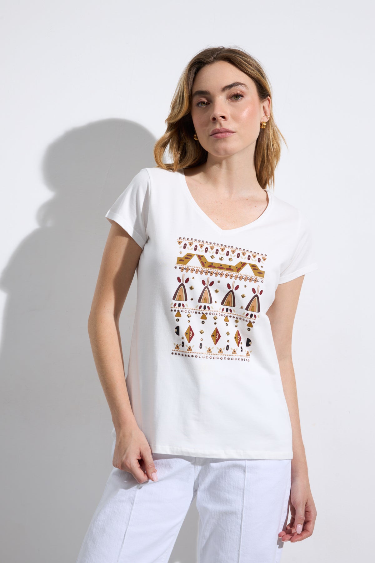 TINTA T SHIRT STYLE IREA COLOUR WHITE/OLIVE