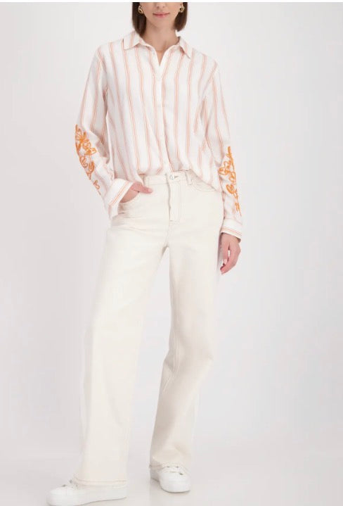 MONARI BLOUSE STYLE 410249 COLOUR OFF-WHITE PATTERN