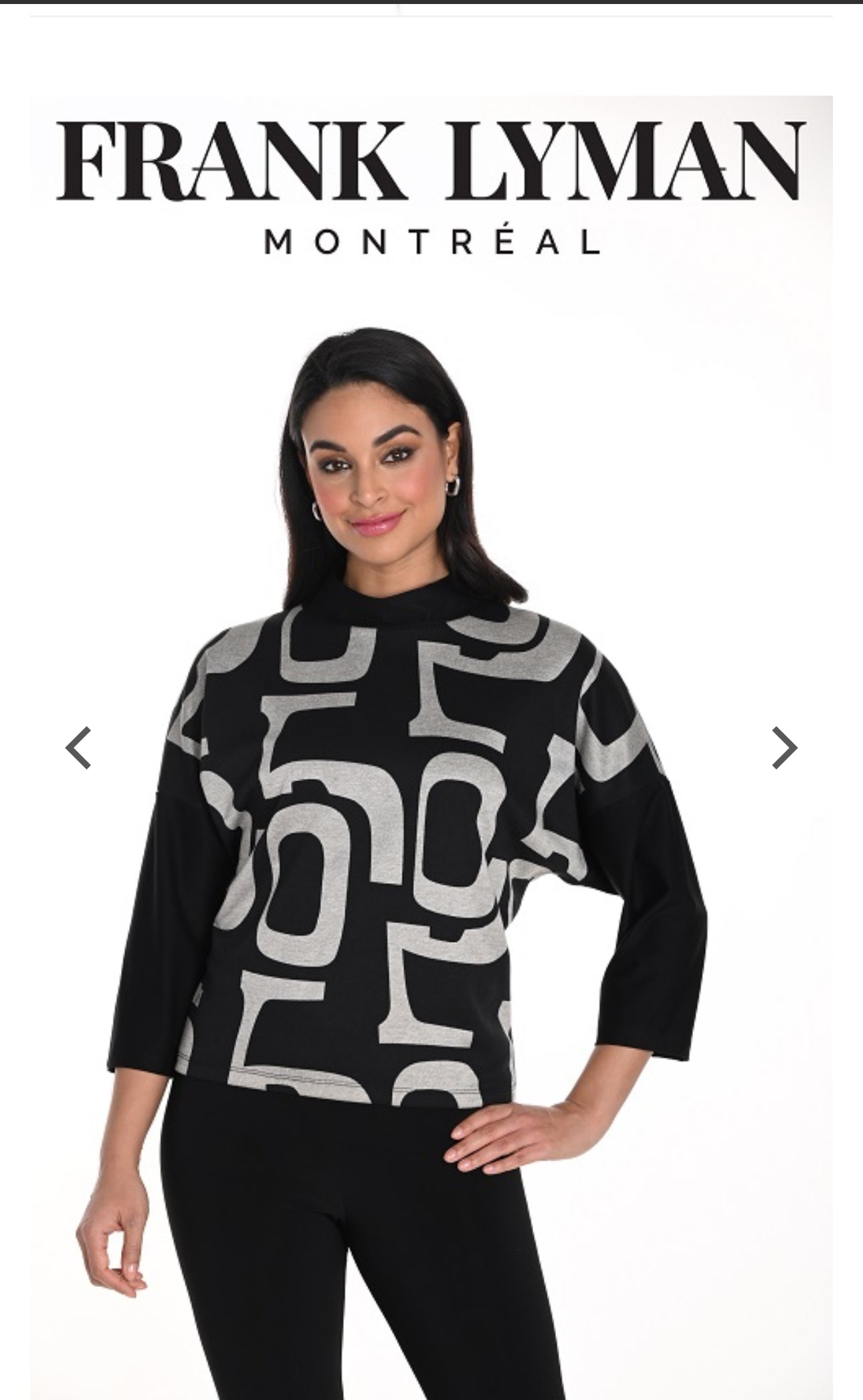 FRANK LYMAN TOP STYLE 243374 COLOUR BLACK/BEIGE