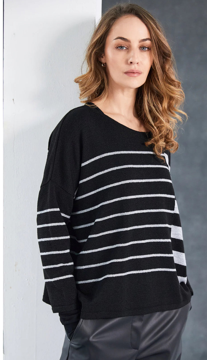 NAYA TOP STYLE NAW25240 COLOUR BLACK & SILVER