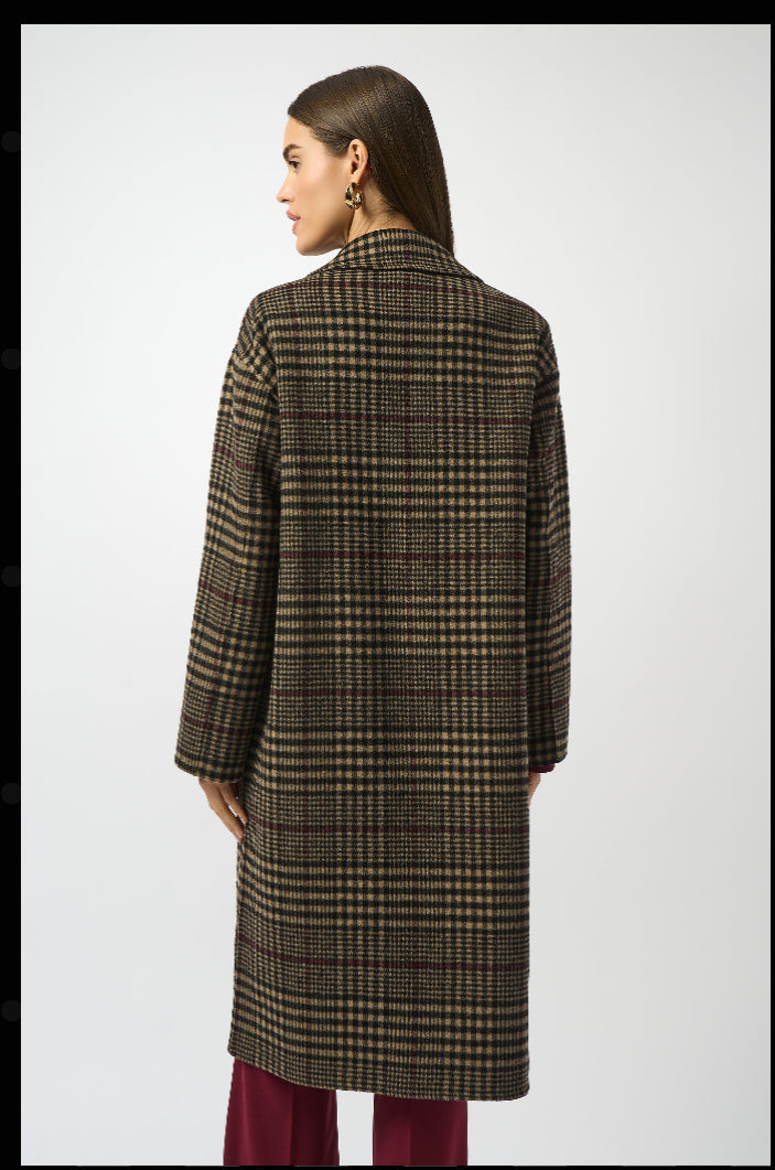 JOSEPH RIBKOFF COAT STYLE 253946 COLOUR CAMEL/MULTI