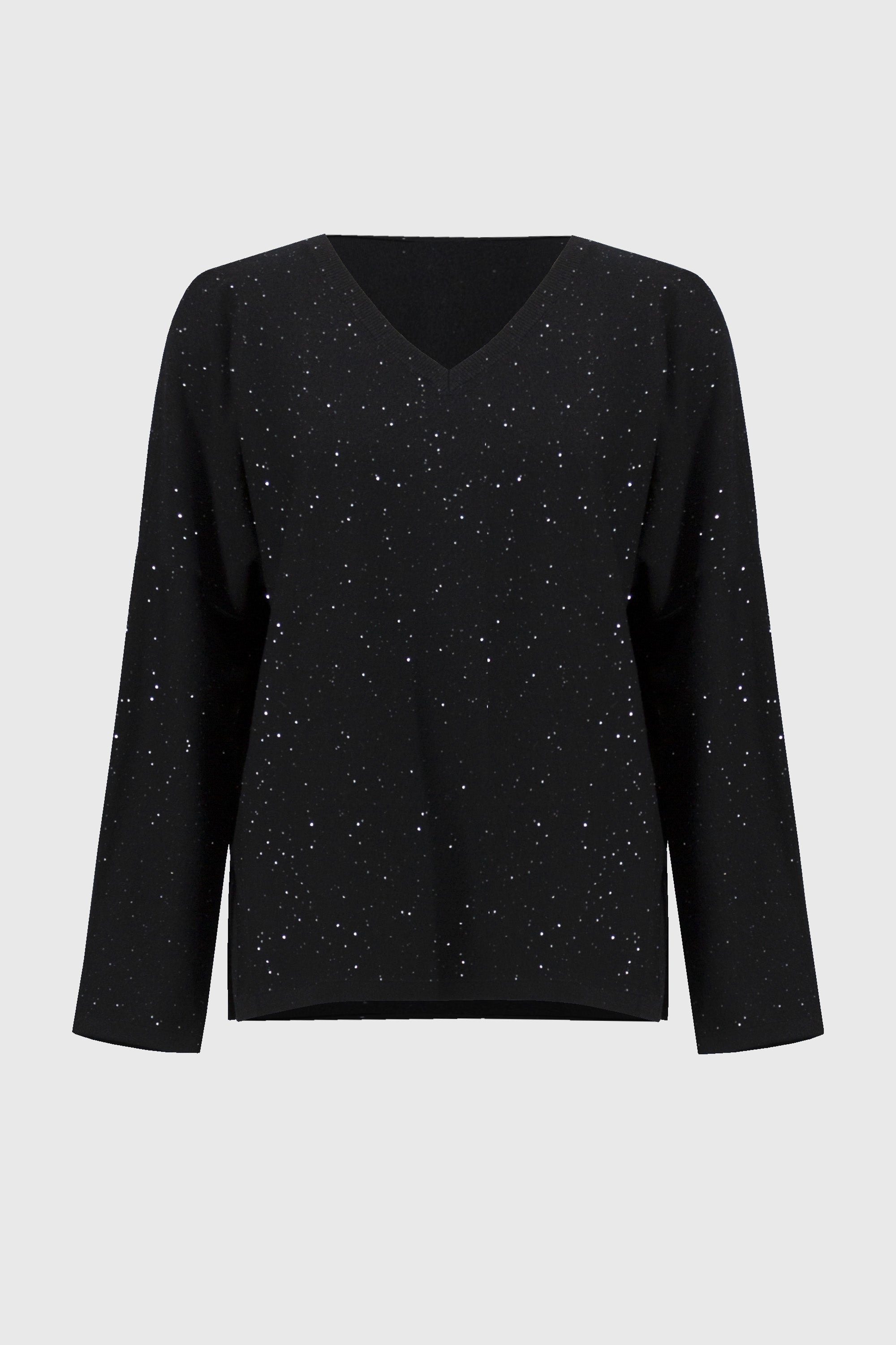 JOSEPH RIBKOFF SEQUINNED SWEATER STYLE 244921 COLOUR BLACK