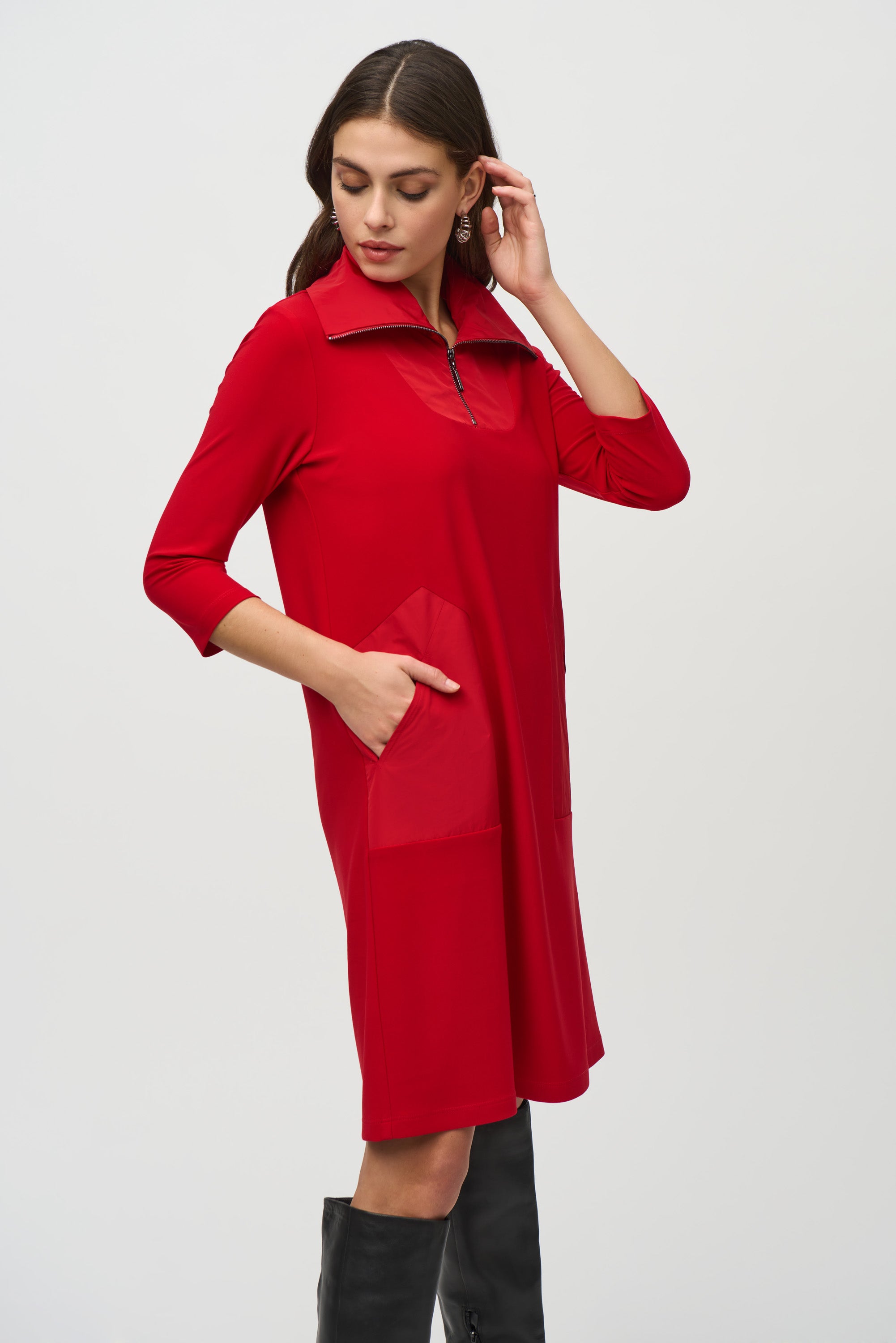 JOSEPH RIBKOFF DRESS STYLE 244045 COLOUR LIPSTICK RED