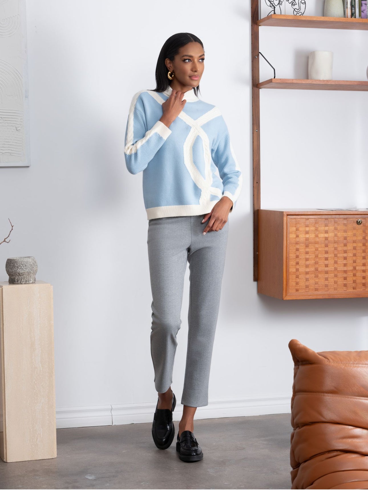 ALISON SHERI TOP STYLE A46175 COLOUR ICE BLUE/WHITE