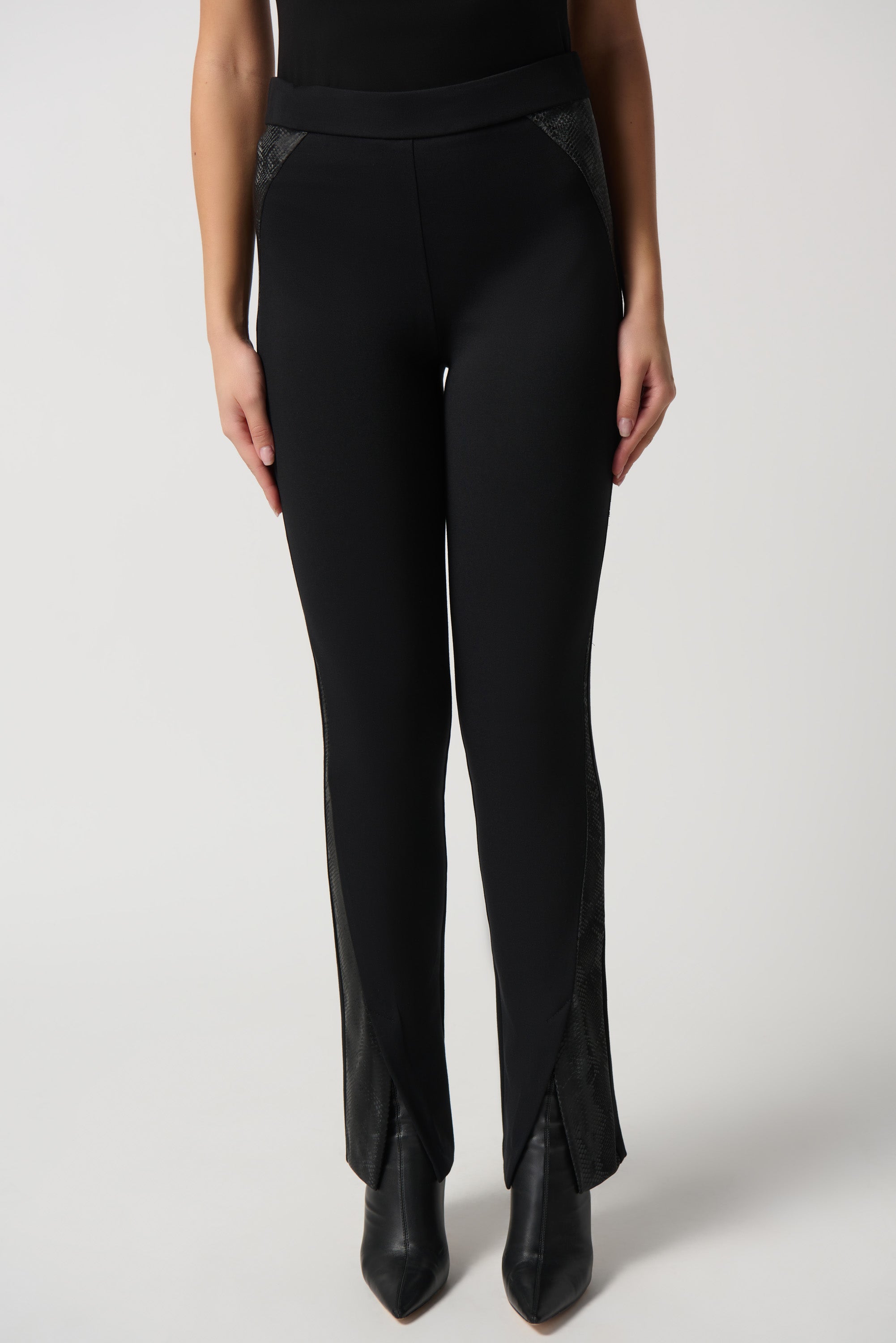 JOSEPH RIBKOFF LEATHERETTE PANT STYLE 234113 COLOUR BLACK