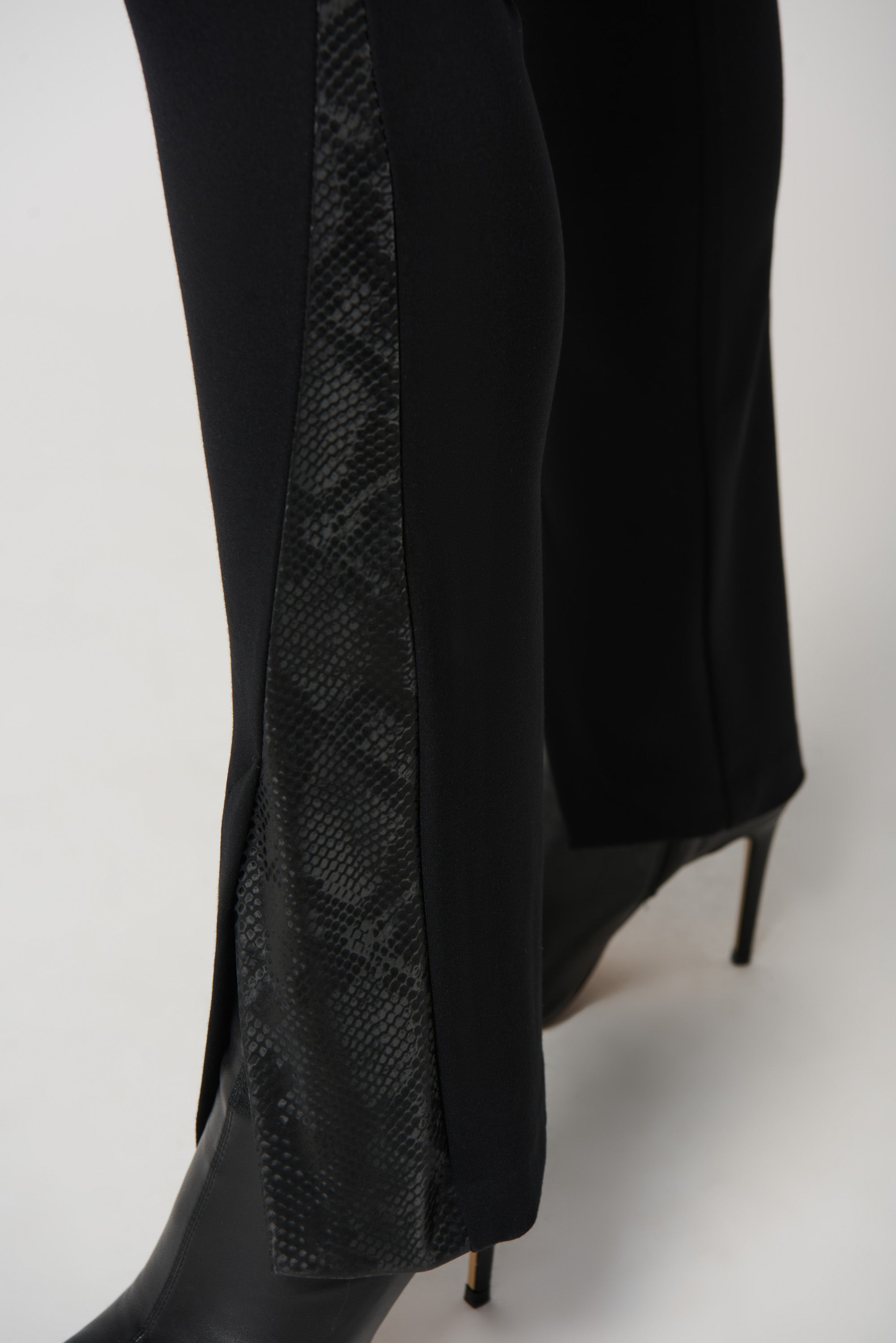 JOSEPH RIBKOFF LEATHERETTE PANT STYLE 234113 COLOUR BLACK