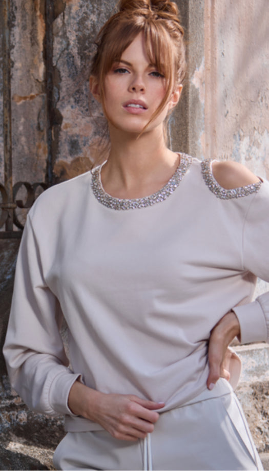 MONARI SWEATER STYLE 808817 COLOUR OAT MILK