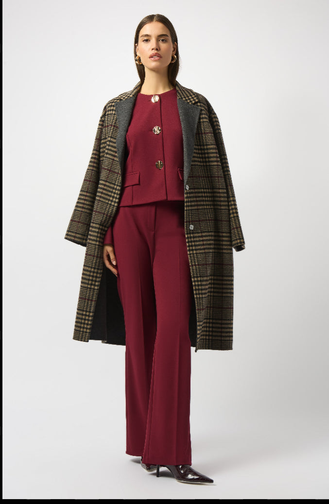 JOSEPH RIBKOFF COAT STYLE 253946 COLOUR CAMEL/MULTI