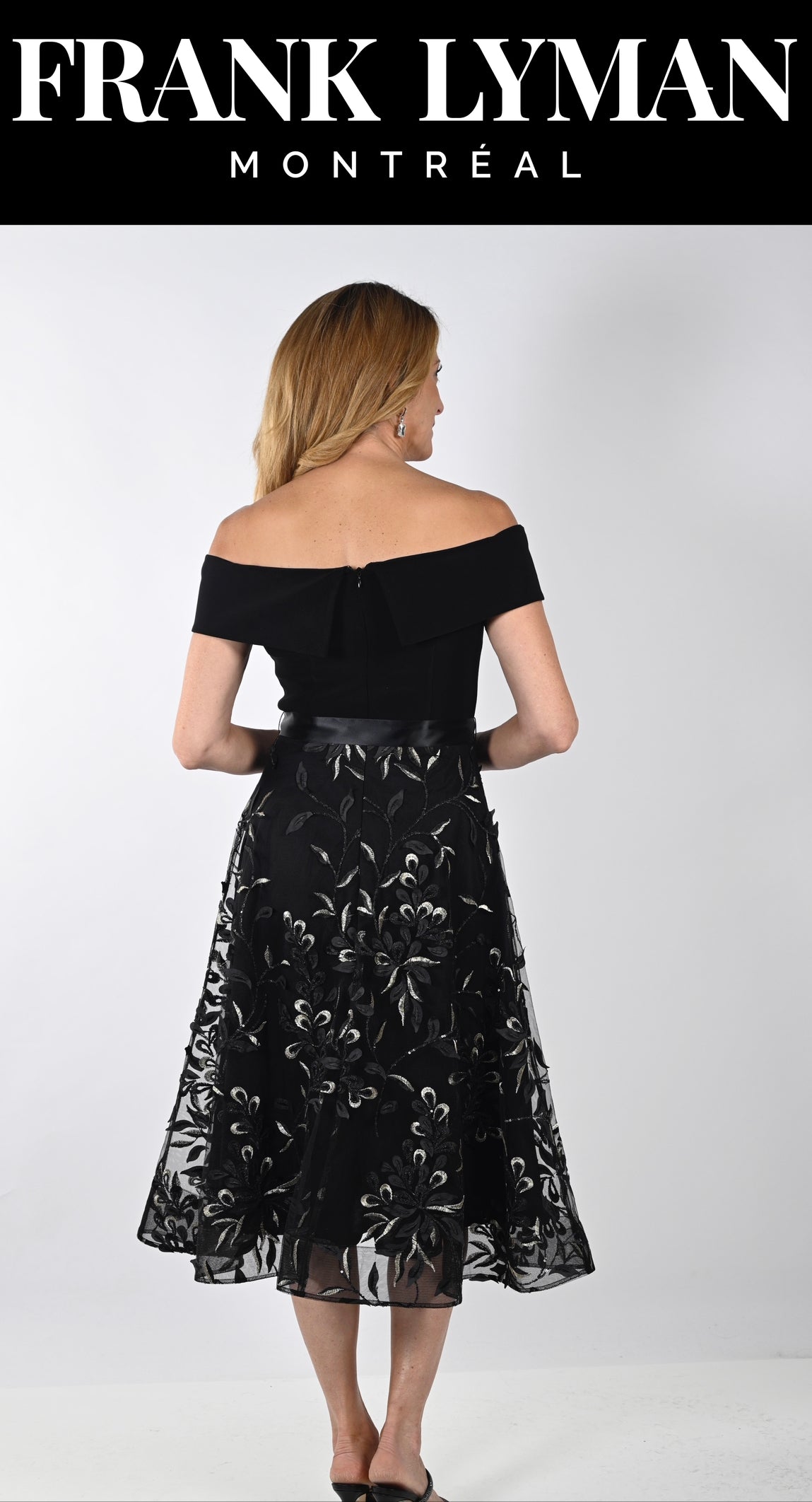 FRANK LYMAN DRESS STYLE 239340 COLOUR BLACK/GOLD