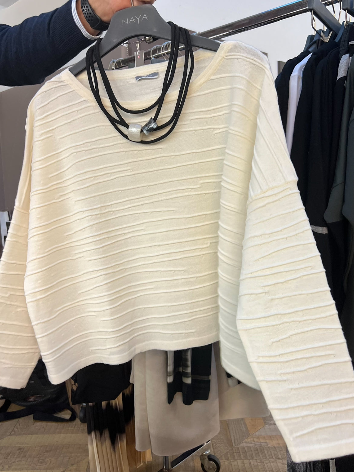NAYA KNITTED TOP STYLE NAW24205 COLOUR CREAM