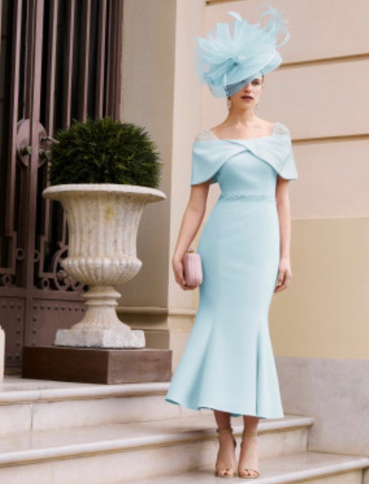 COUTURE CLUB DRESS STYLE 1G94 COLOUR LIGHT BLUE/TONAL