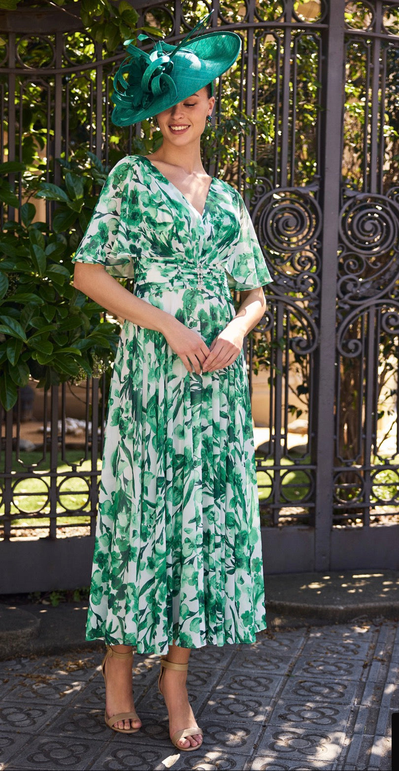 COUTURE CLUB DRESS STYLE 1GB8 COLOUR KELLY GREEN/NATURAL