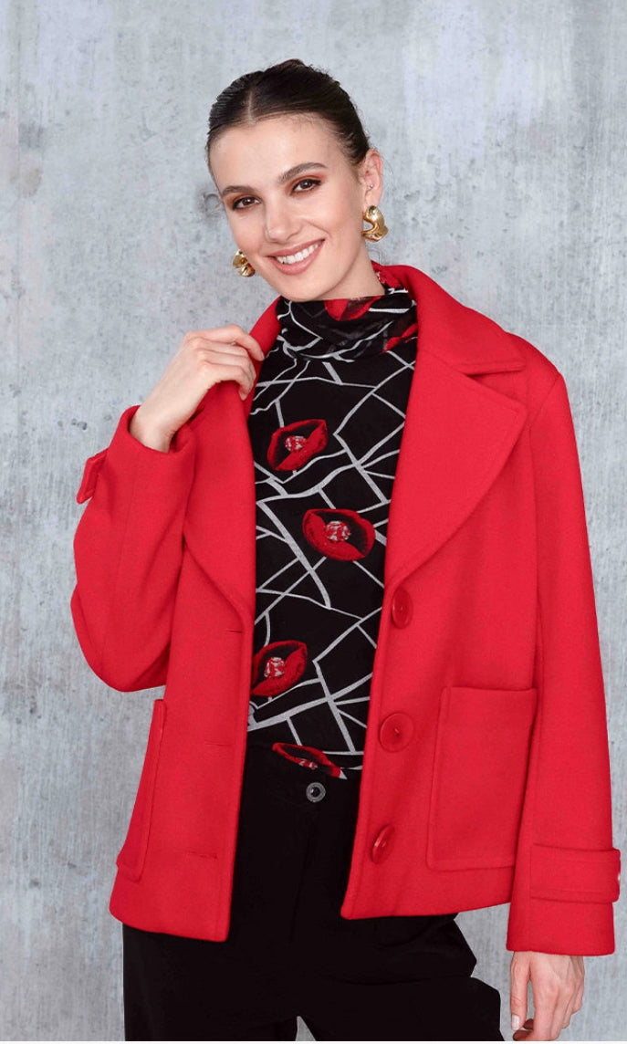 ALISON SHERI JACKET STYLE A44170 COLOUR RED