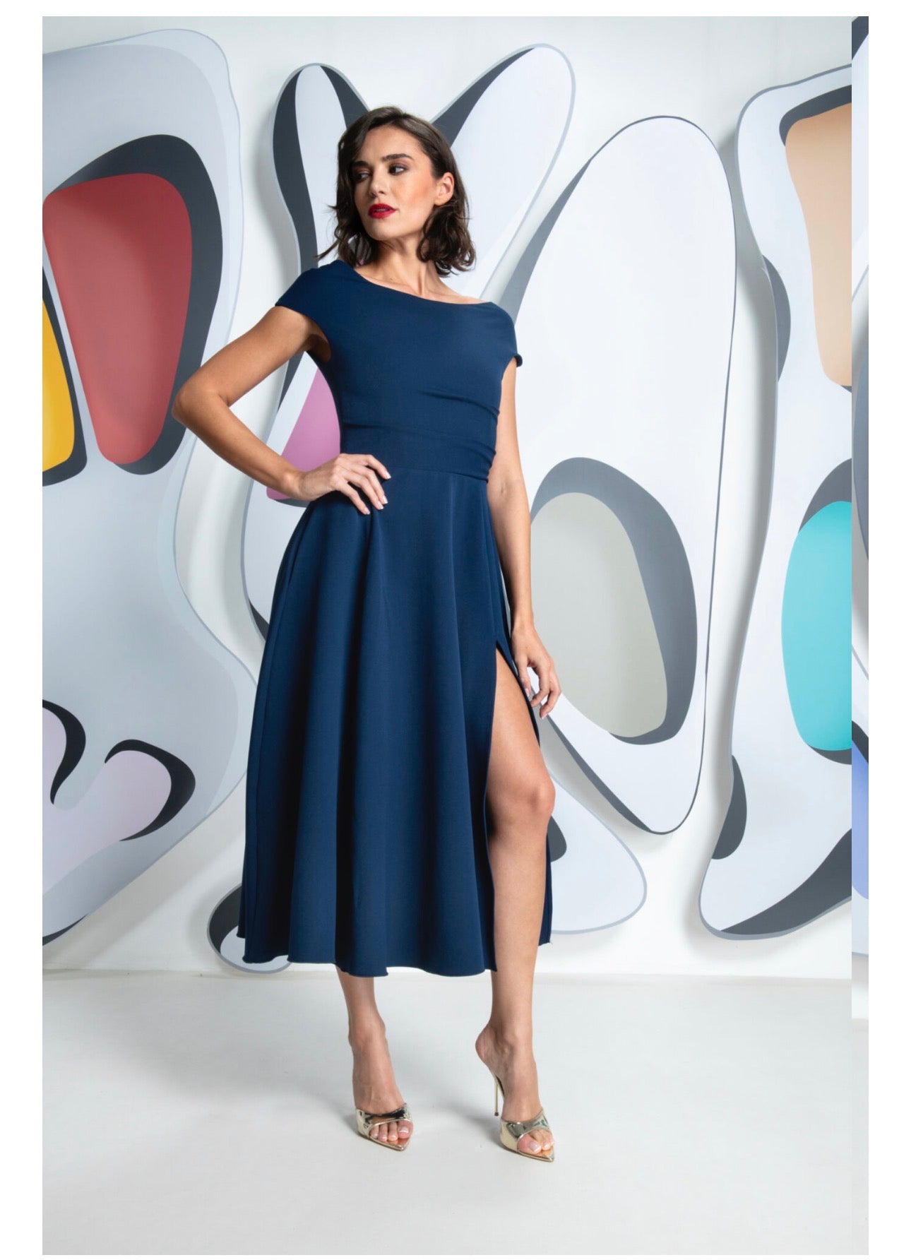 KEVAN JON SYDNEY FLARE & CAPE COLOUR NAVY