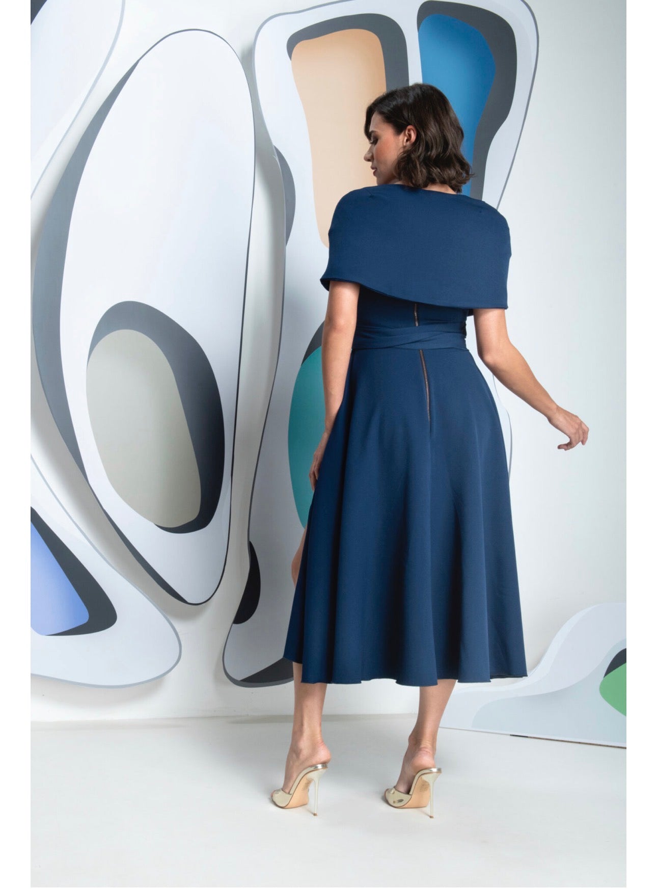 KEVAN JON SYDNEY FLARE & CAPE COLOUR NAVY