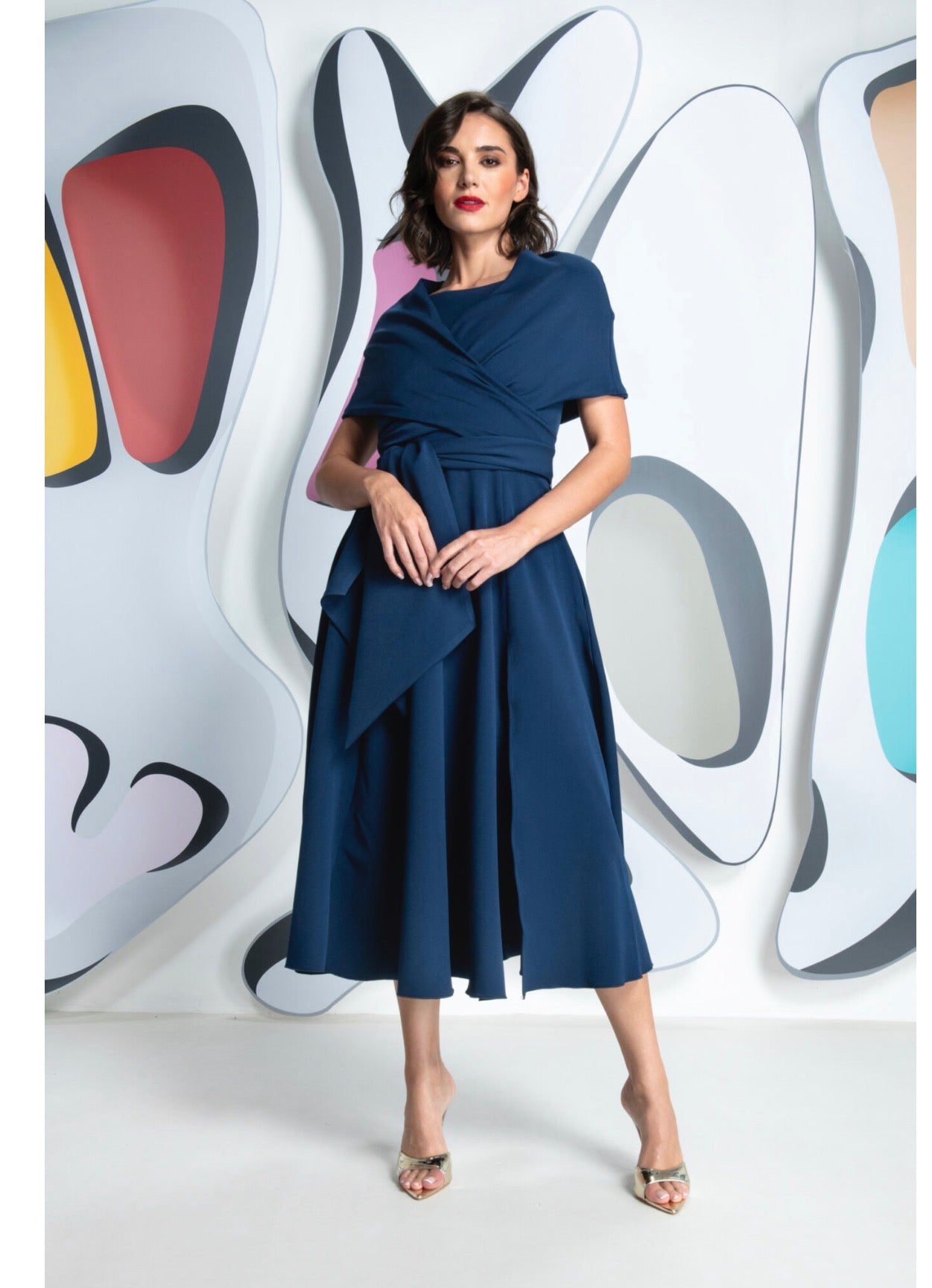 KEVAN JON SYDNEY FLARE & CAPE COLOUR NAVY