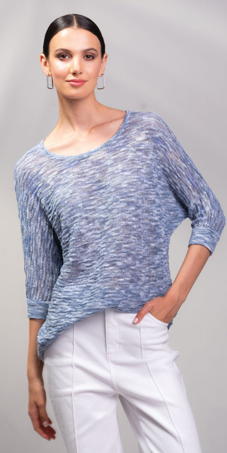 ALISON SHERI SWEATER STYLE A45370 COLOUR PALE BLUE