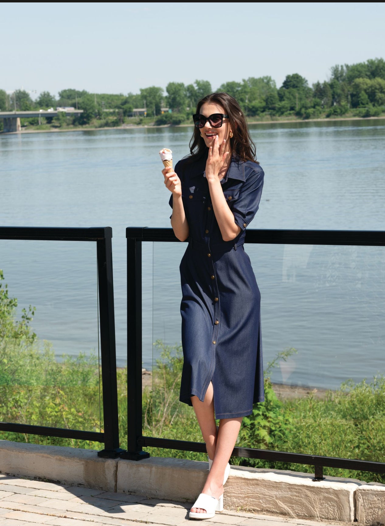 ALISON SHERI SHIRT DRESS STYLE A45391 COLOUR DARK DENIM – She