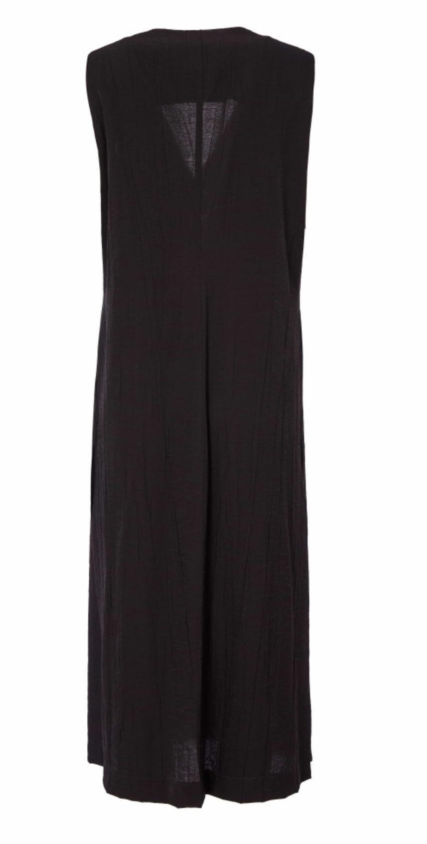NAYA LONG LENGTH CRINKLE WAISTCOAT STYLE NAS25256 COLOUR BLACK