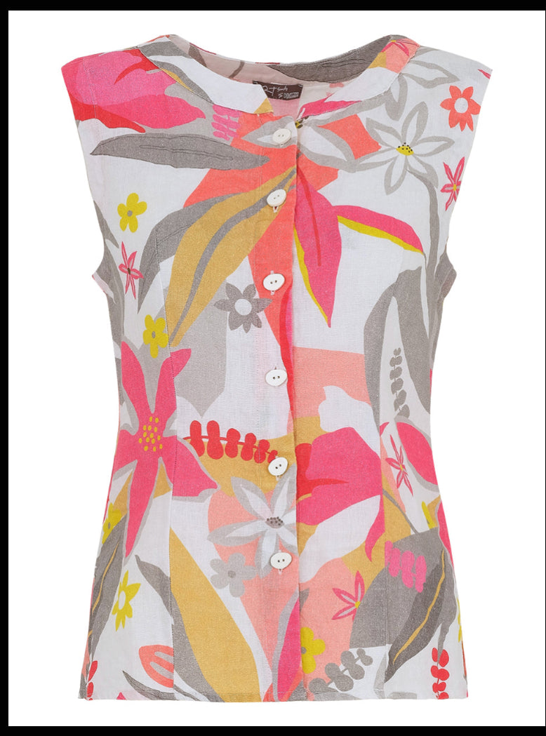 DOLCEZZA LINEN TOP STYLE 25701 COLOUR AS SHOWN