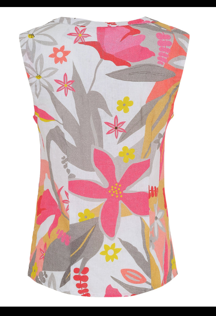 DOLCEZZA LINEN TOP STYLE 25701 COLOUR AS SHOWN