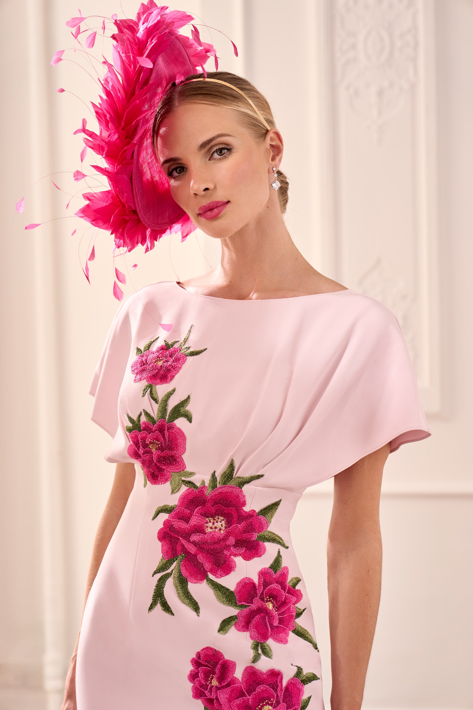 JOHN CHARLES DRESS STYLE 66606 COLOUR PETAL/CARNATION