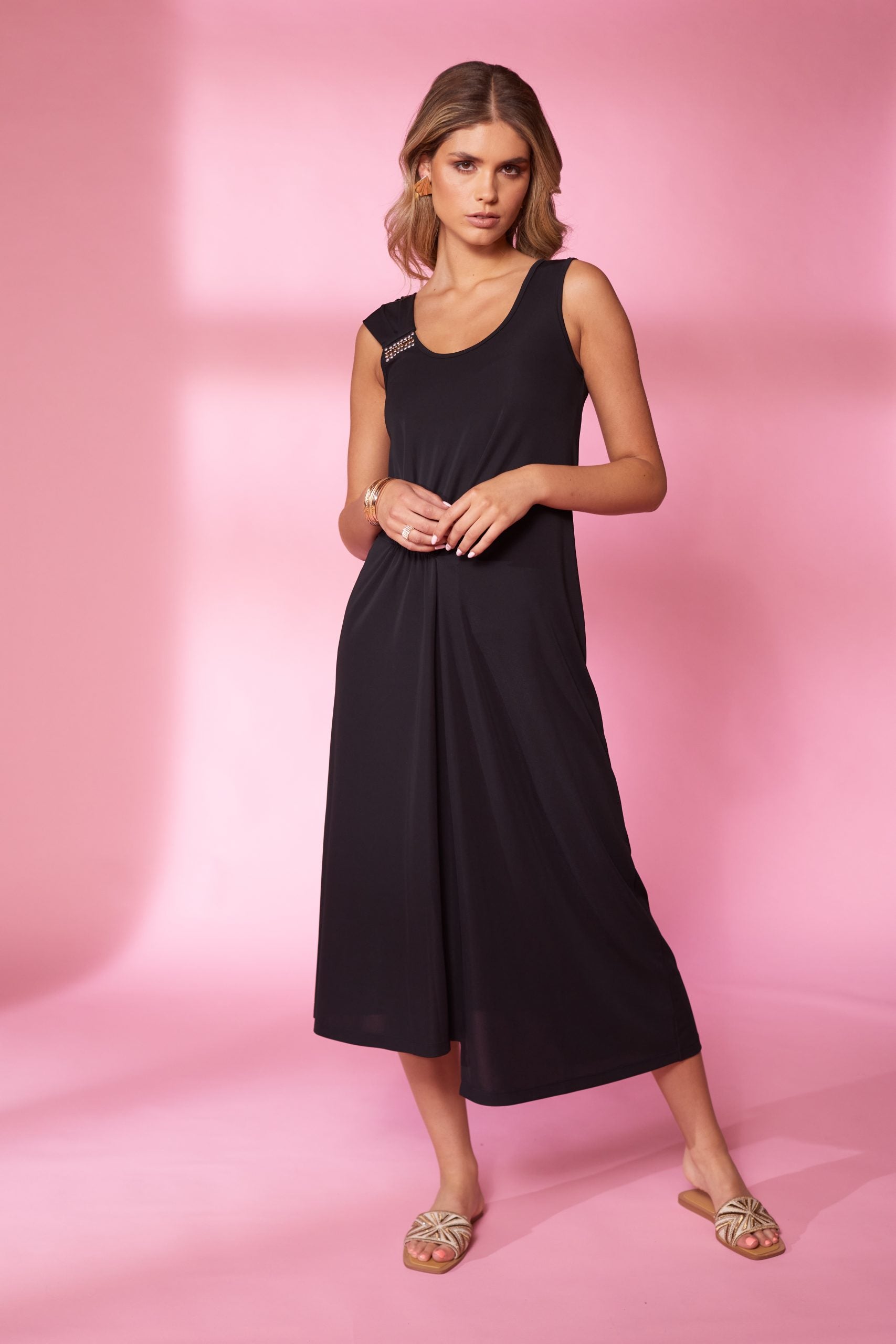 KATE COOPER MIDI DRESS | STYLE KCS24141 | COLOUR: BLACK