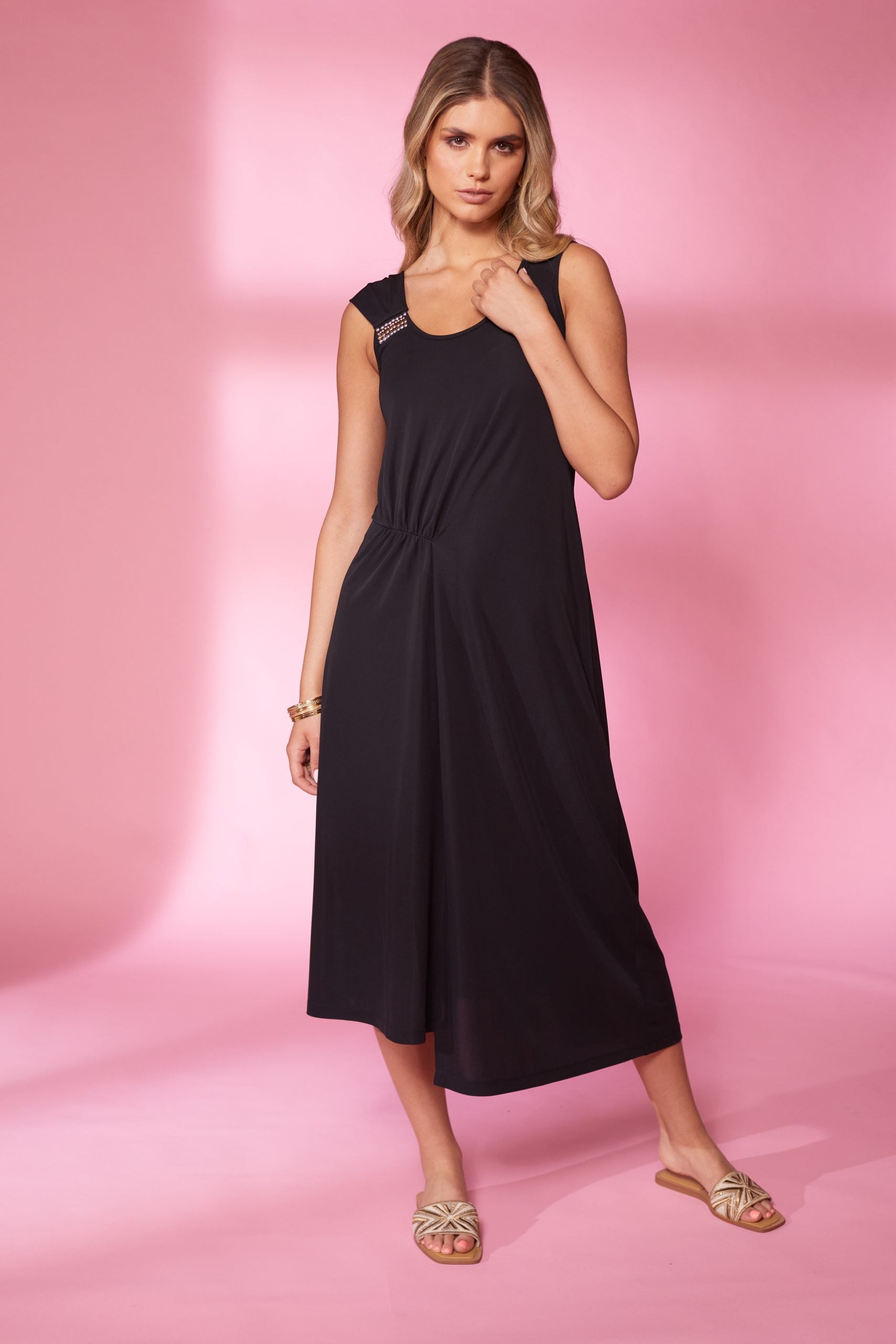 KATE COOPER MIDI DRESS | STYLE KCS24141 | COLOUR: BLACK