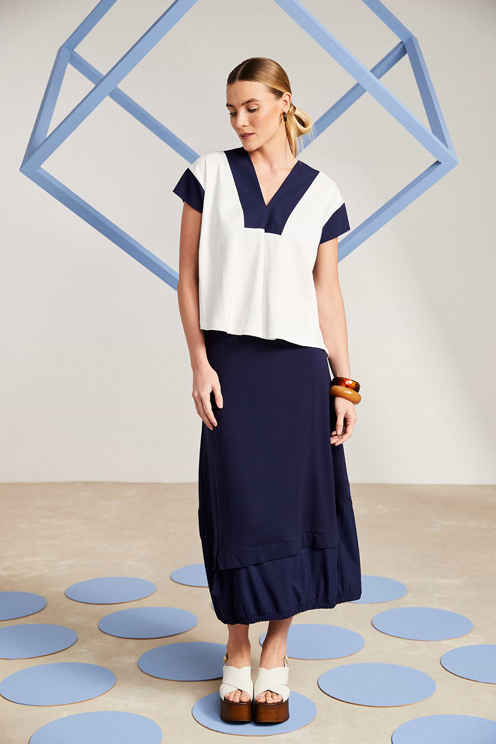 NAYA SKIRT STYLE NAS25145 COLOUR FRENCH BLUE