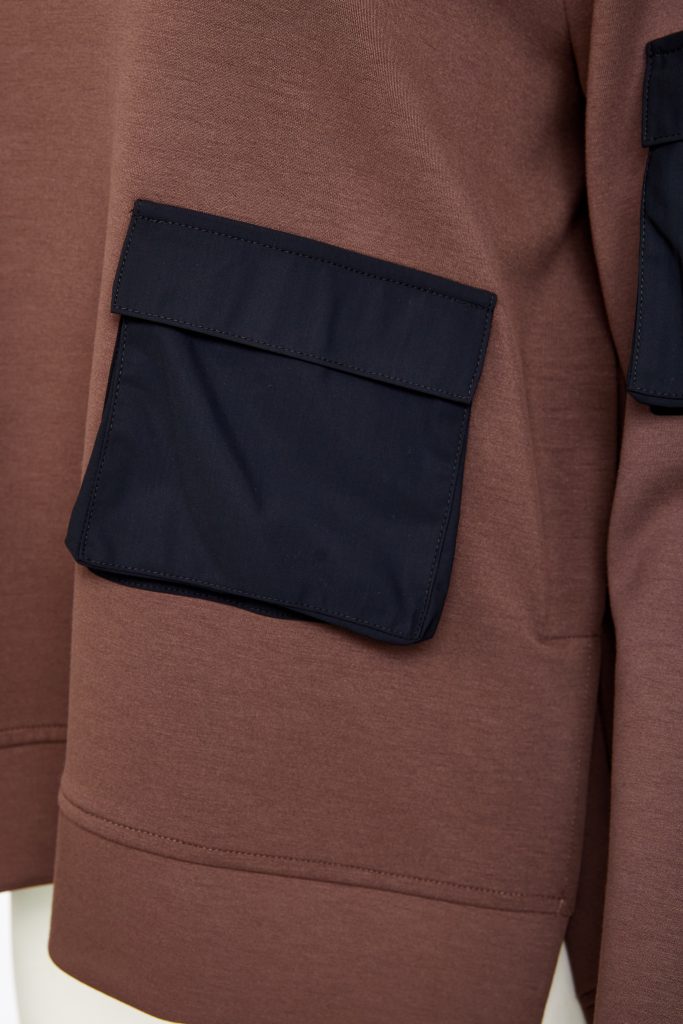 NAYA SWEATSHIRT STYLE NAW25132 COLOUR COCOA & BLACK