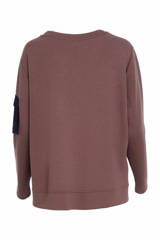 NAYA SWEATSHIRT STYLE NAW25132 COLOUR COCOA & BLACK