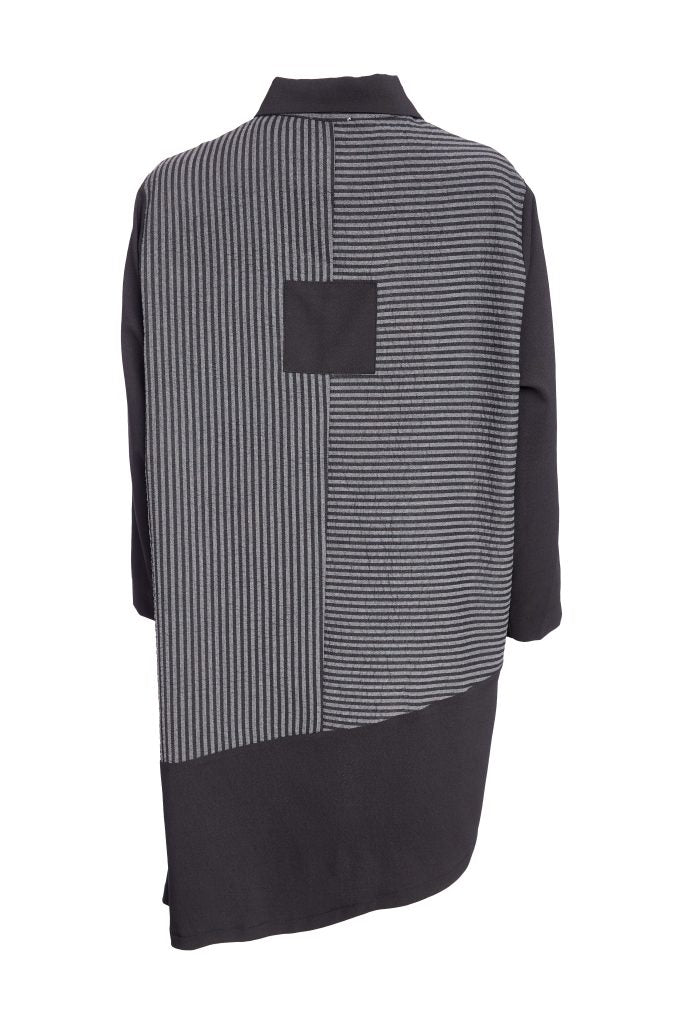 NAYA TOP BLOUSE NAW25191 COLOUR BLACK & GREY
