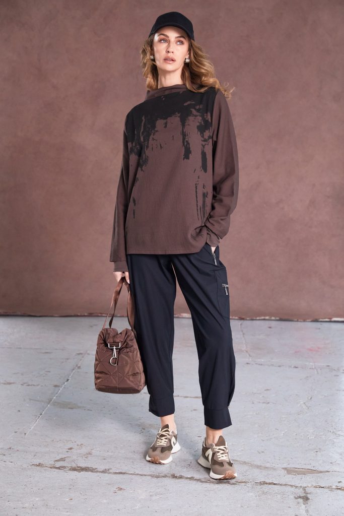 NAYA TROUSERS STYLE NAW25102 COLOURS BLACK AND , COCOA