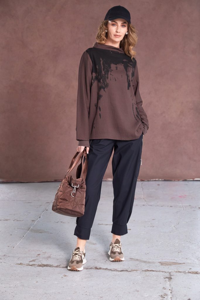 NAYA TROUSERS STYLE NAW25102 COLOURS BLACK AND , COCOA