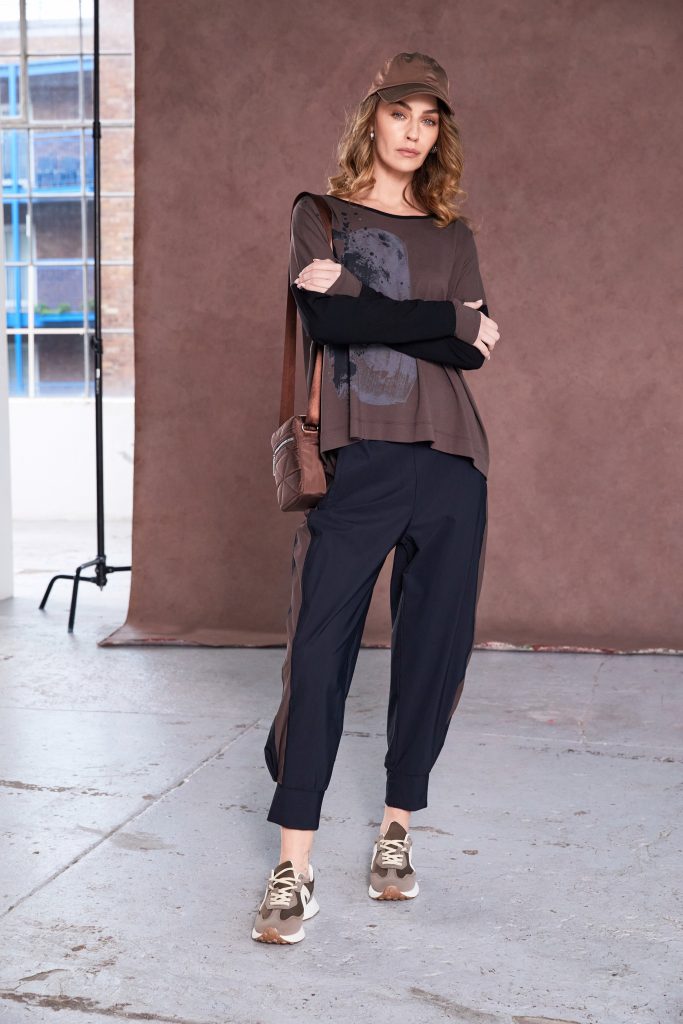 NAYA TROUSERS STYLE NAW25120 COLOUR BLACK & COCOA