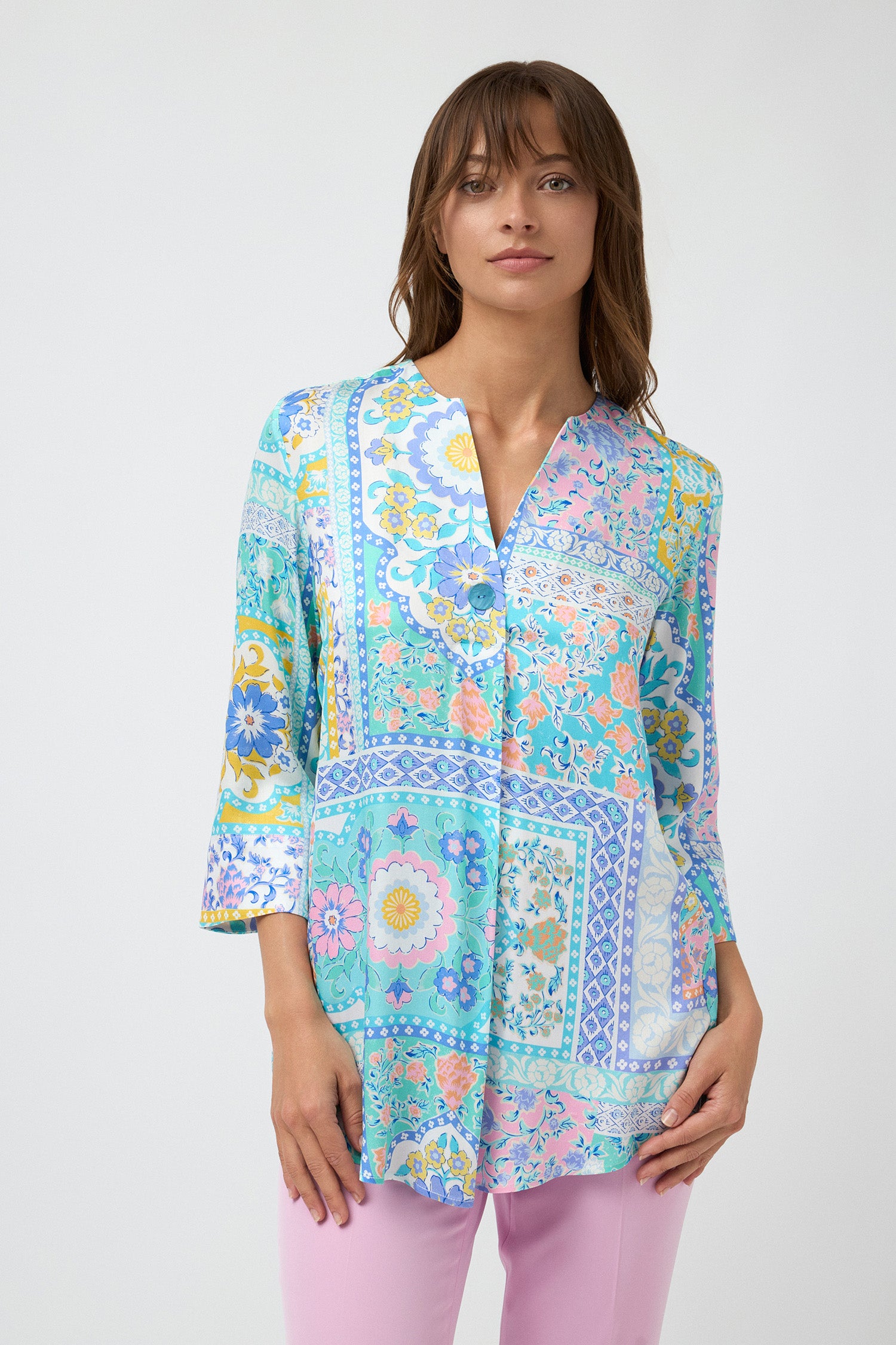 TINTA SHIRT STYLE SATILLO COLOUR TURQUOISE