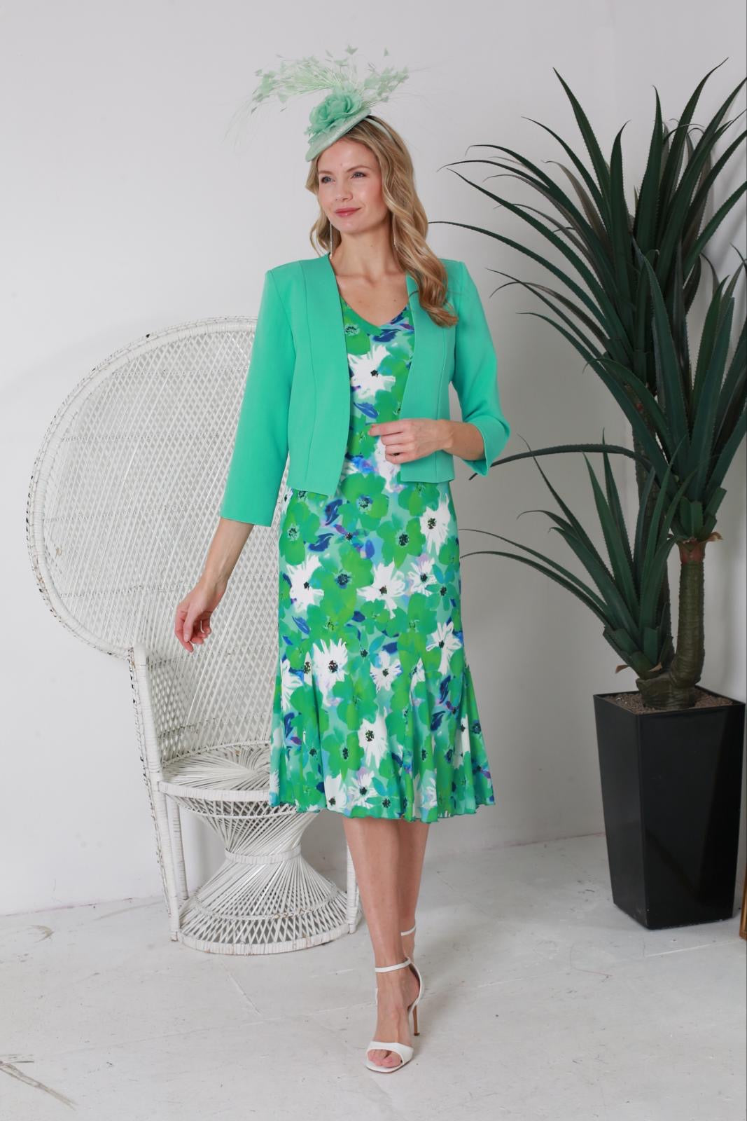 GLITZ DRESS AND JACKET STYLE 1397 COLOUR MINT She Devil Clothing GLITZ DRESS AND JACKET STYLE 1397 COLOUR MINT She Devil Clothing