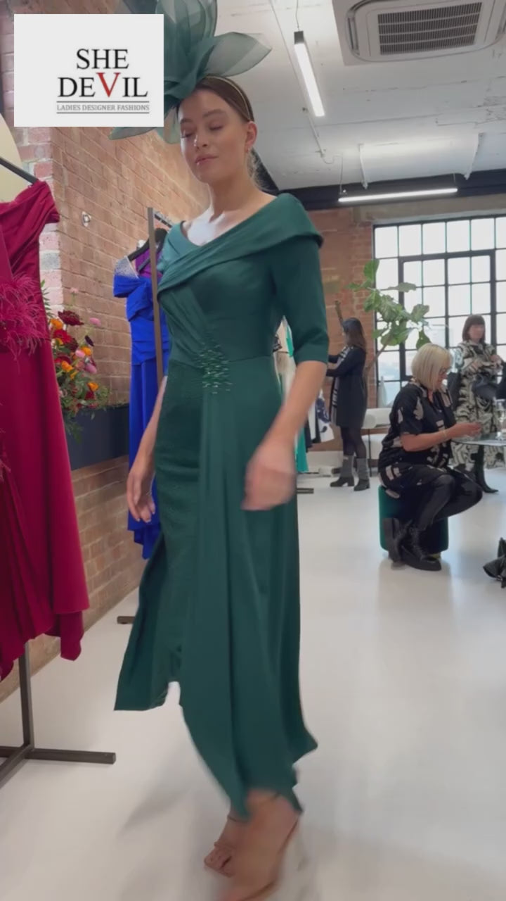 JOHN CHARLES DRESS STYLE 29289 COLOUR FOREST GREEN