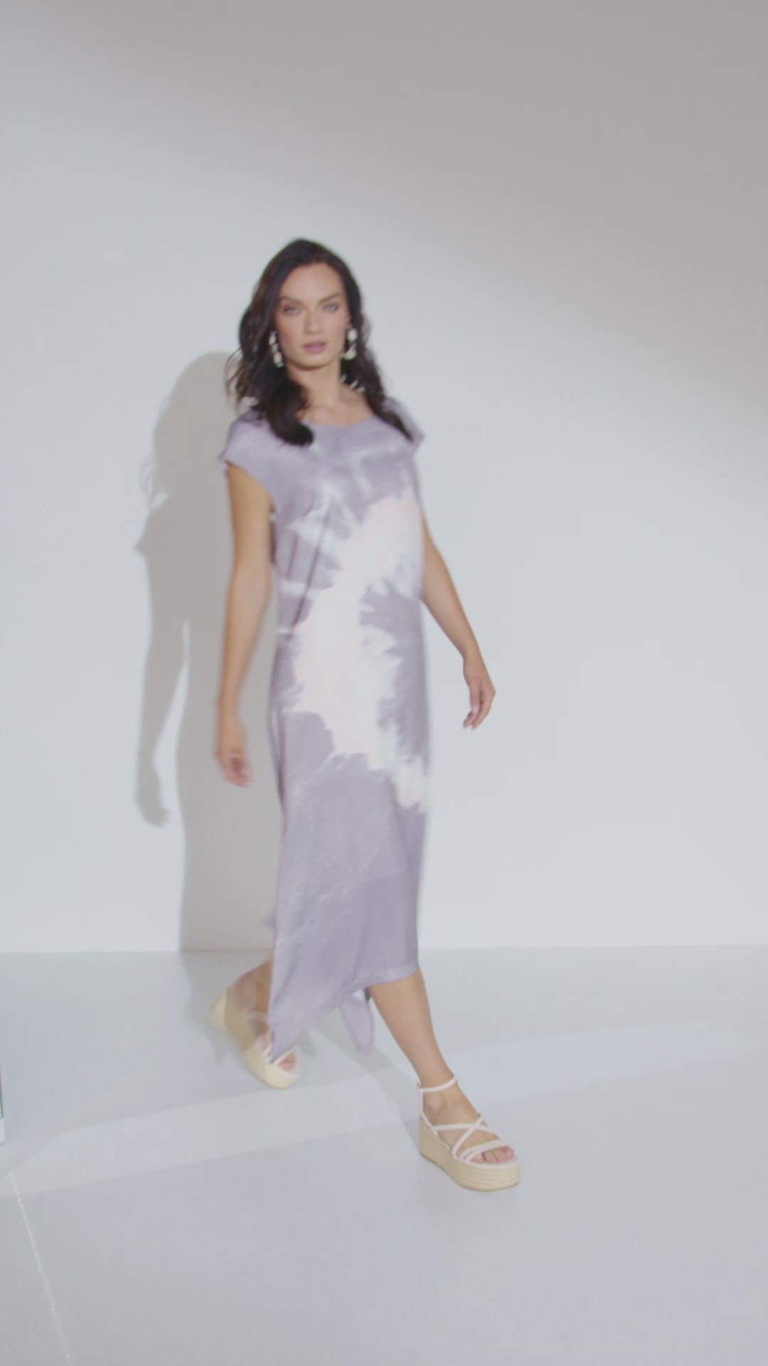 NAYA TIE DYE PRINT DRESS COLOUR MINK STYLE NAS24321
