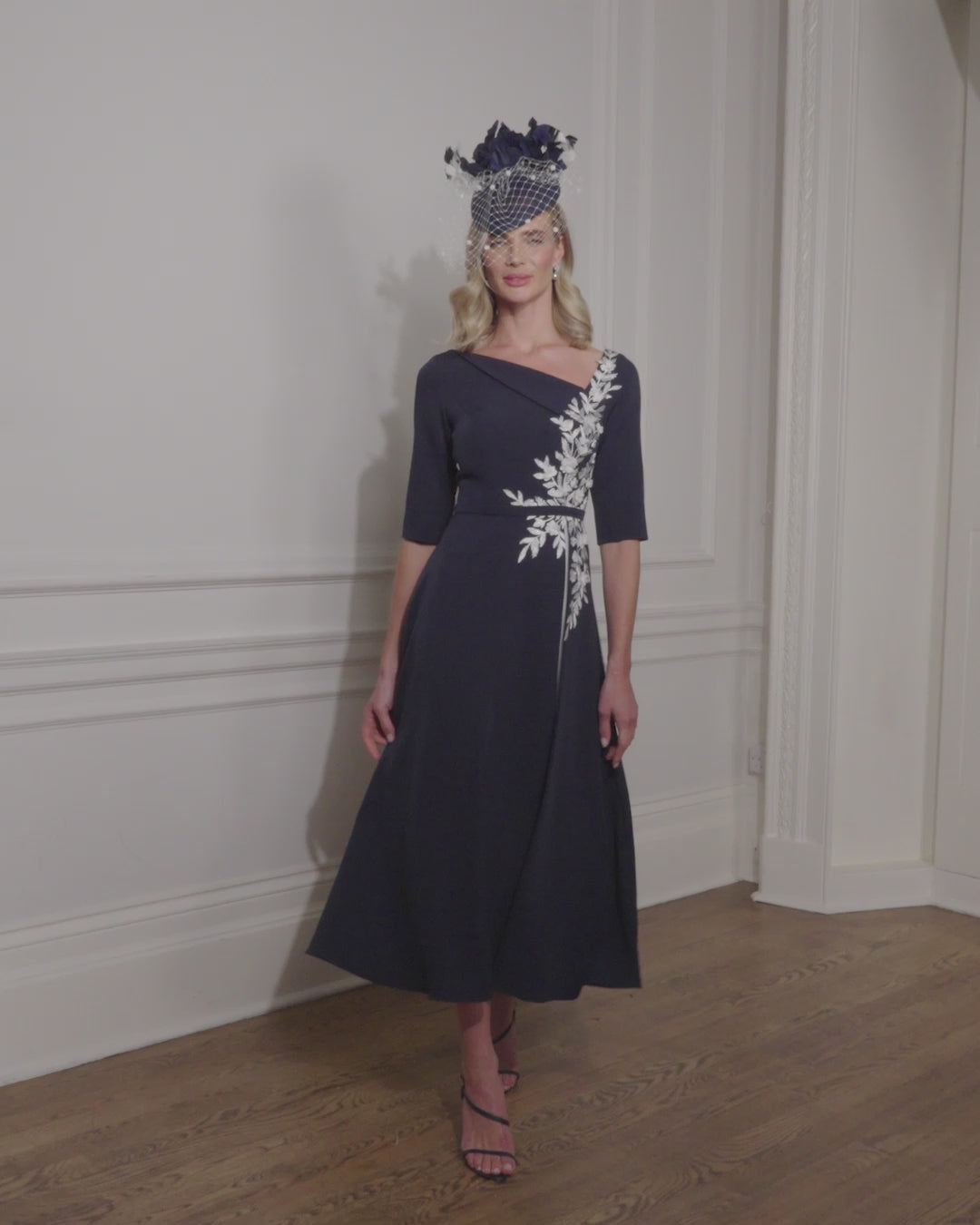 JOHN CHARLES DRESS STYLE 66688 COLOUR NAVY/IVORY