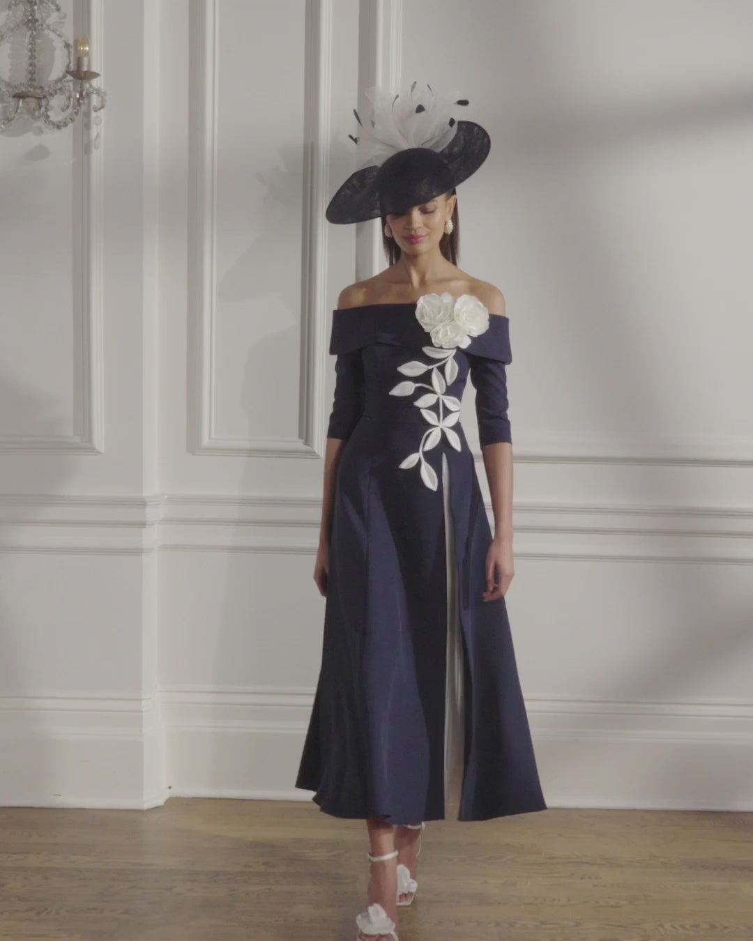 JOHN CHARLES DRESS STYLE 29294 COLOUR NAVY/IVORY