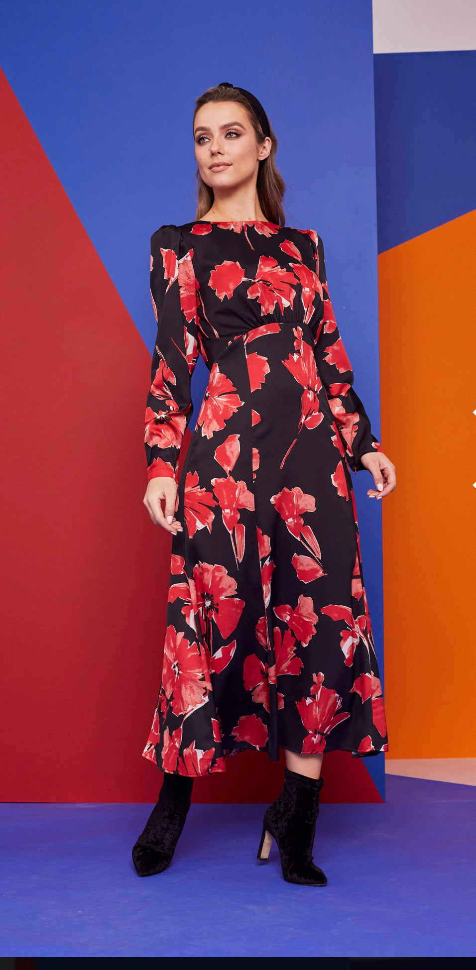 KATE COOPER DRESS STYLE NAW22155 COLOUR RED/BLACK