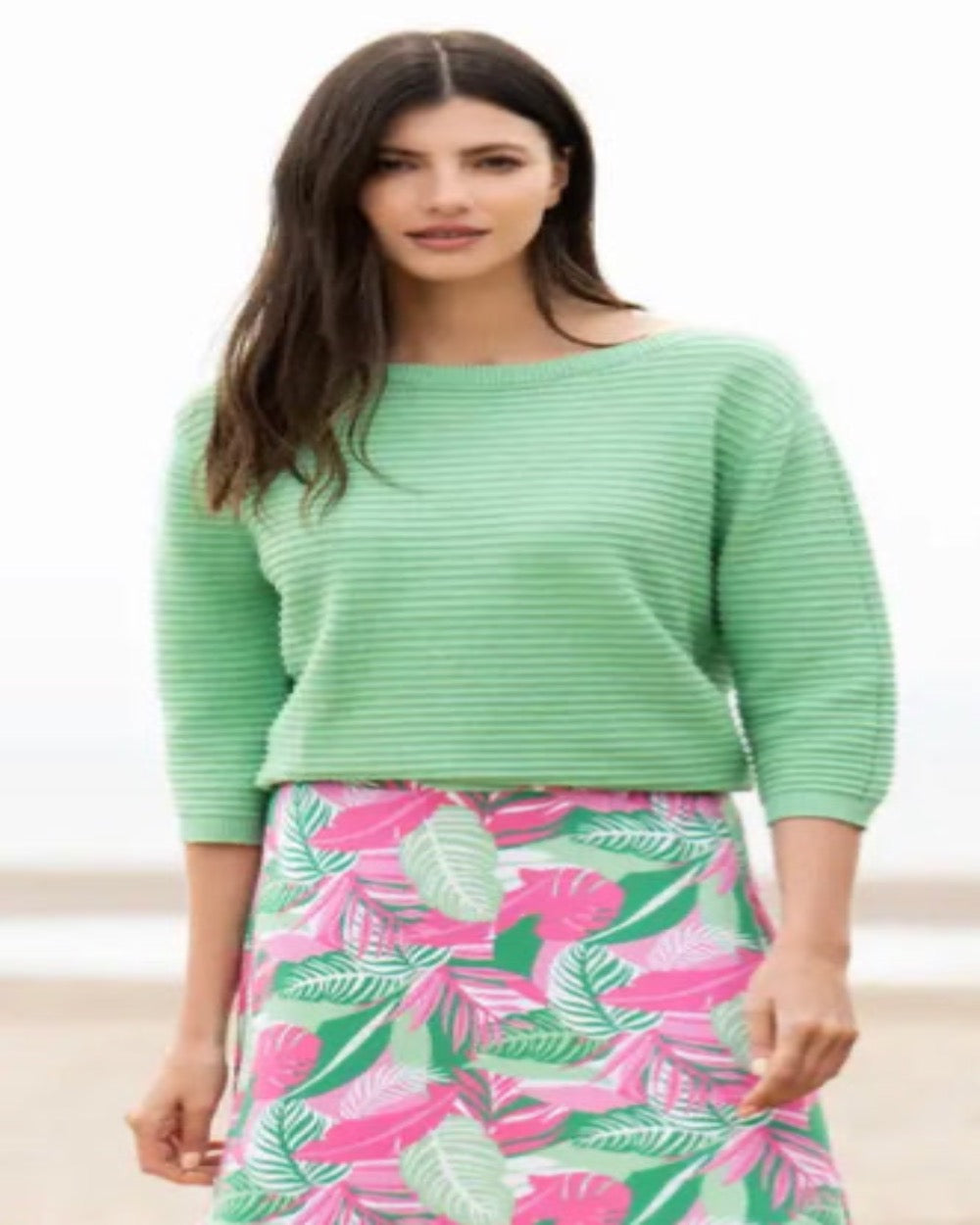 MARBLE SWEATER STYLE 7009-199 COLOUR LIGHT GREEN